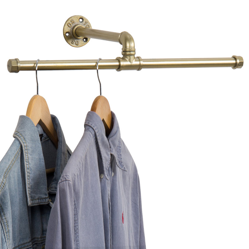 Williston Zarmig Gold Metal Wall Mounted Clothes Rack & Reviews